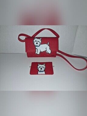 Marc tetro Crossbody wallet purse Bag With Card Holder Westie Dog